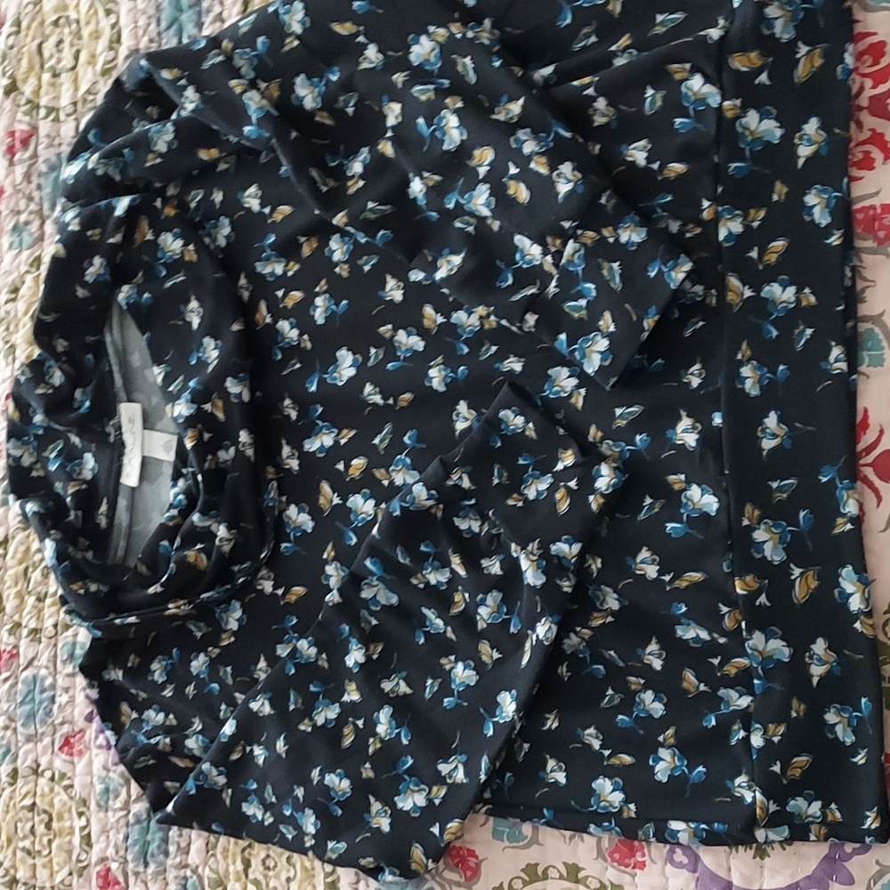 Emaline Floral Cowlneck Tee